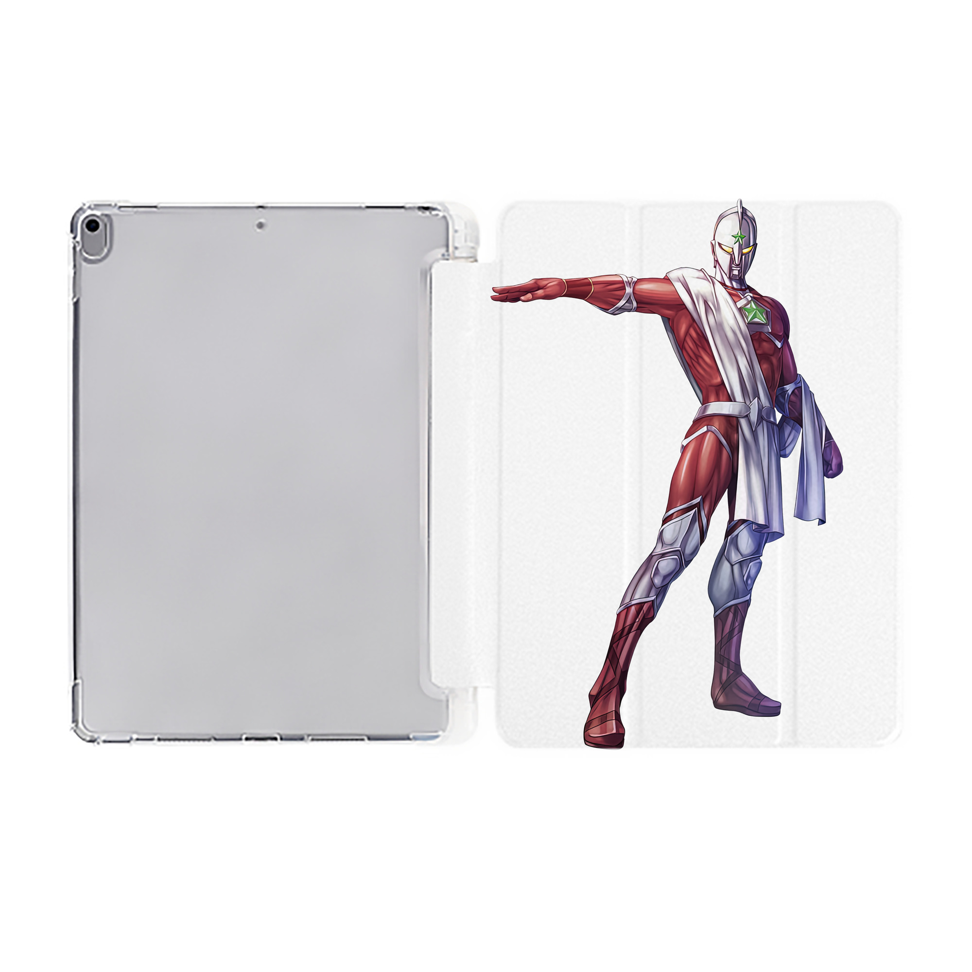 （画像用） ウルトラマン Ultraman IPad ケース ペン収納付き 三つ折りスタンド PUレザー×シリコン 対応機種9.5/10.5/10.9インチ